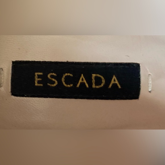 Escada Beautiful Lace Up Navy Sandals - Picture 6 of 6